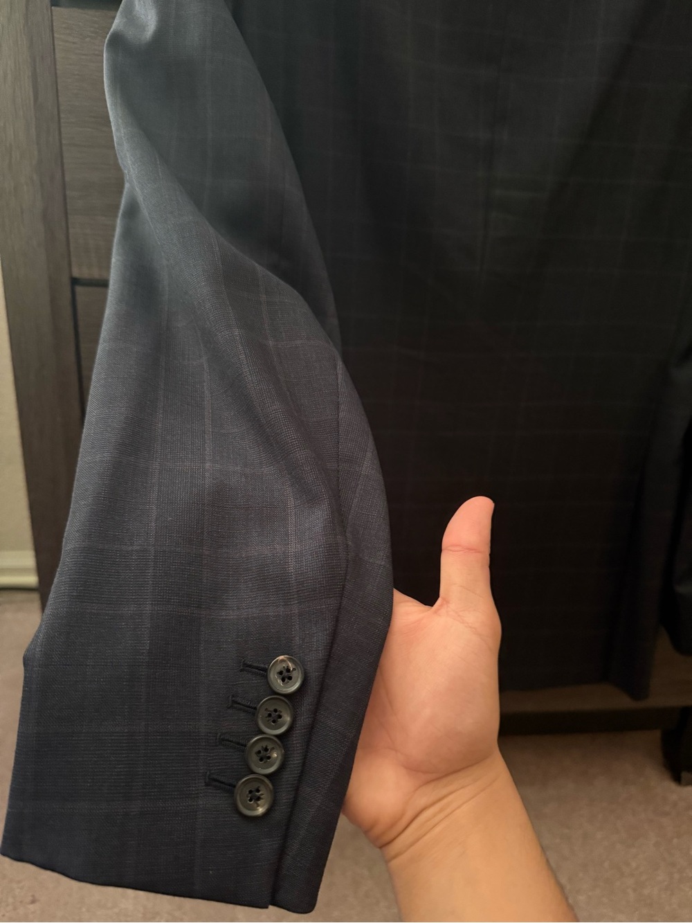 Isaia Black Blazer with Red Interior Trim - Picture 8 of 9